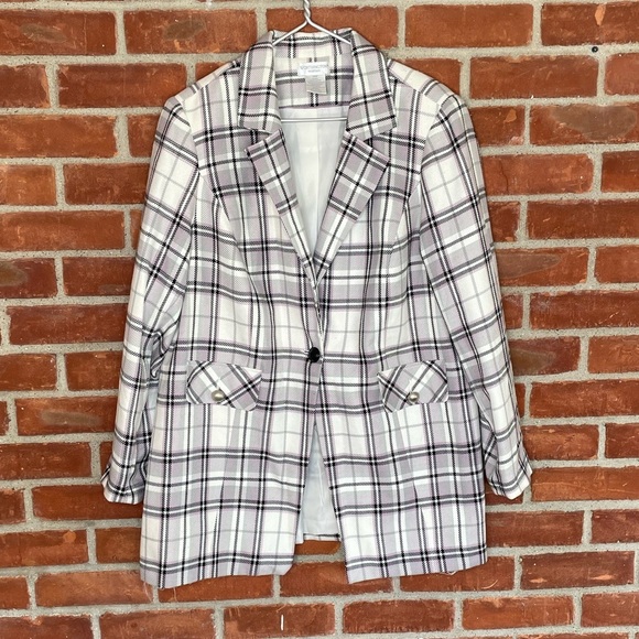 Oversized plaid blazer - Picture 1 of 8